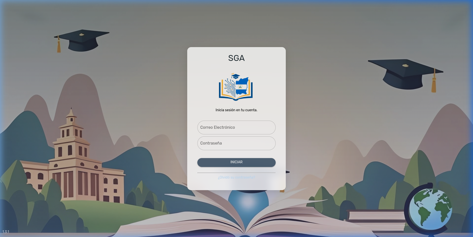 Pantalla de login del SGA — Autenticación segura