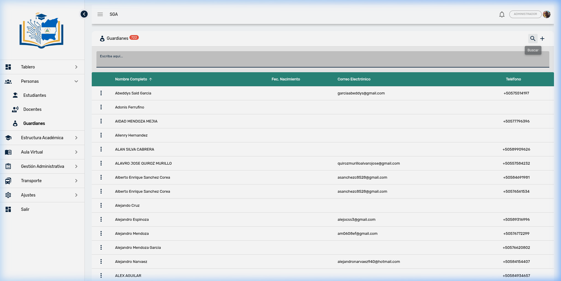Búsqueda de Guardianes