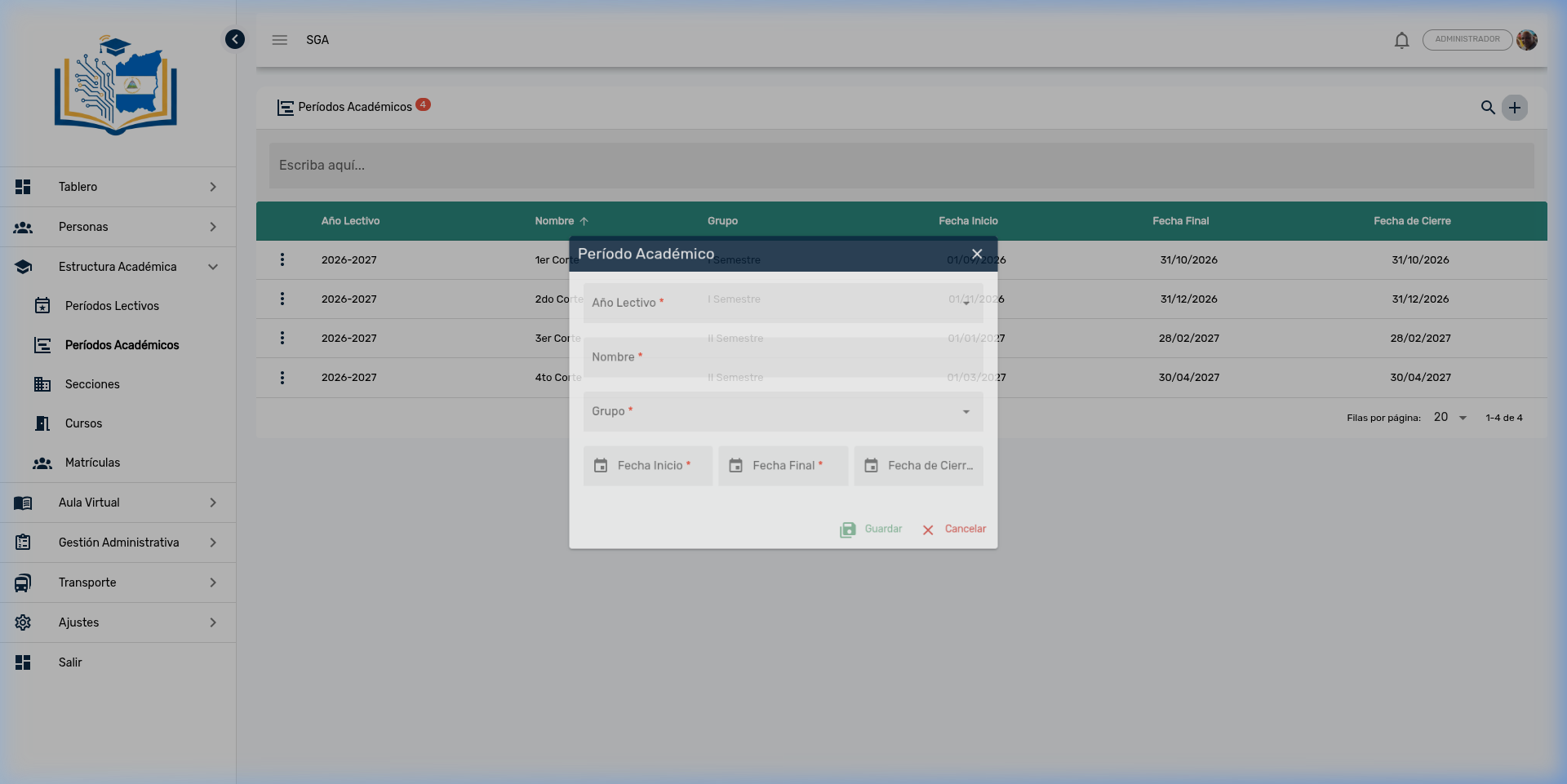 Nuevo Período Académico